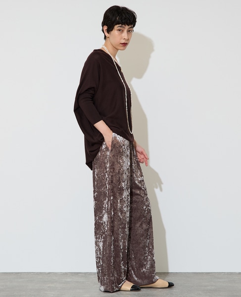 【定番】前後V袖リブオーバーニット 詳細画像 ブラウン 6