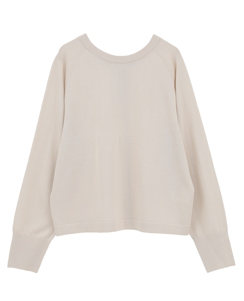 2WAYジップラメニットトップス 詳細画像 ライトベージュ 1