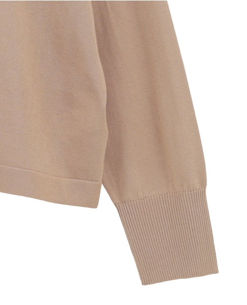 2WAYジップラメニットトップス 詳細画像 ピンクベージュ 13