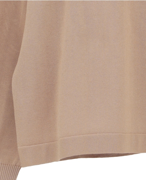 2WAYジップラメニットトップス 詳細画像 ピンクベージュ 14