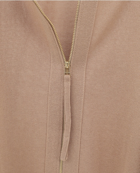 2WAYジップラメニットトップス 詳細画像 ピンクベージュ 15