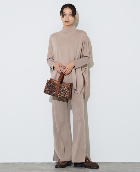 袖リブワイドハイネックニット 詳細画像 ベージュ 6