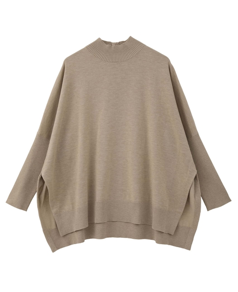 袖リブワイドハイネックニット 詳細画像 ベージュ 9