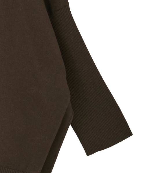 袖リブワイドハイネックニット 詳細画像 モカ 10