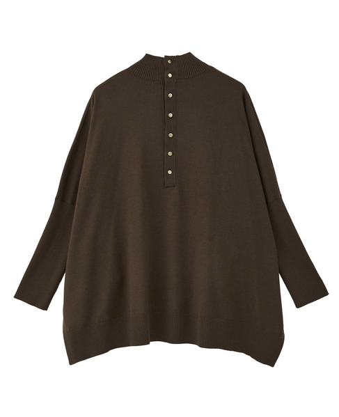 袖リブワイドハイネックニット 詳細画像 モカ 8