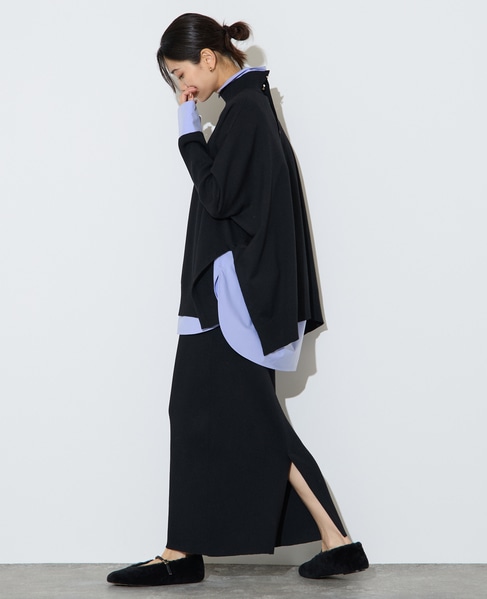 袖リブワイドハイネックニット 詳細画像 ブラック 5