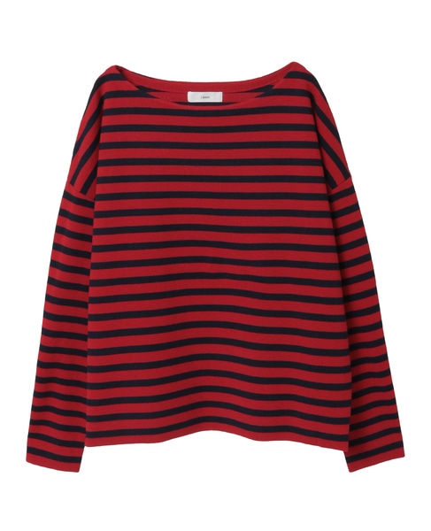 ハーフミラノリブニットトップス 詳細画像 レッド×ネイビー 12