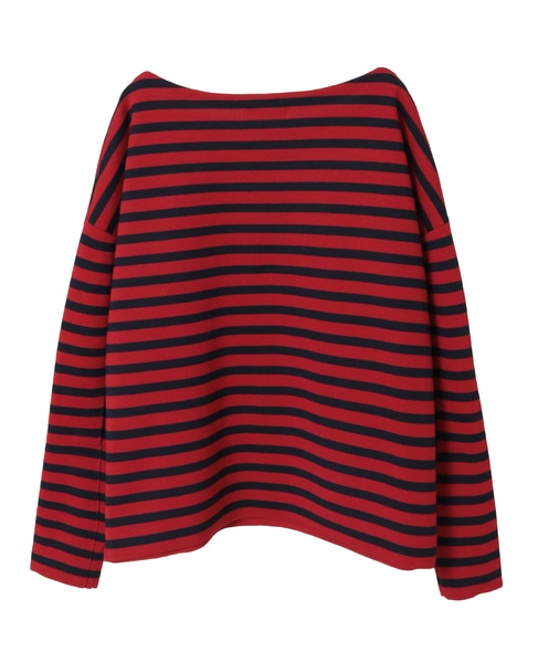 ハーフミラノリブニットトップス 詳細画像 レッド×ネイビー 13