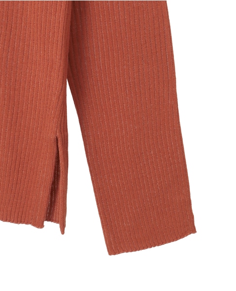 ポロカラーリブニット 詳細画像 オレンジ 13