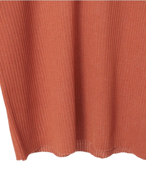 ポロカラーリブニット 詳細画像 オレンジ 14