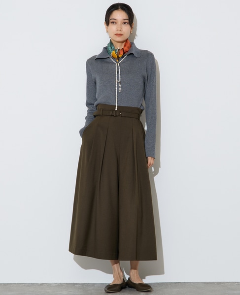 ポロカラーリブニット 詳細画像 トップグレー 4