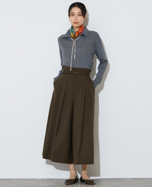 ポロカラーリブニット 詳細画像 トップグレー 6