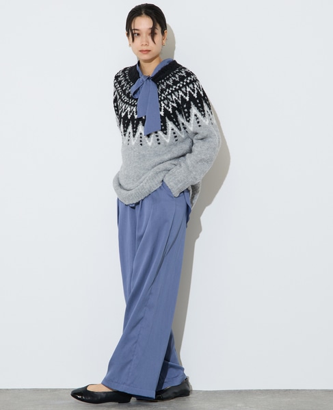 ジャガード編みニット 詳細画像 グレー 10