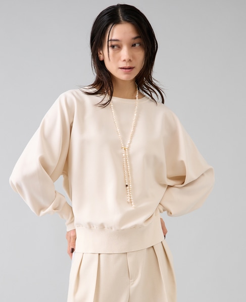 【定番】布帛コンビニットトップス 詳細画像 オフホワイト 1