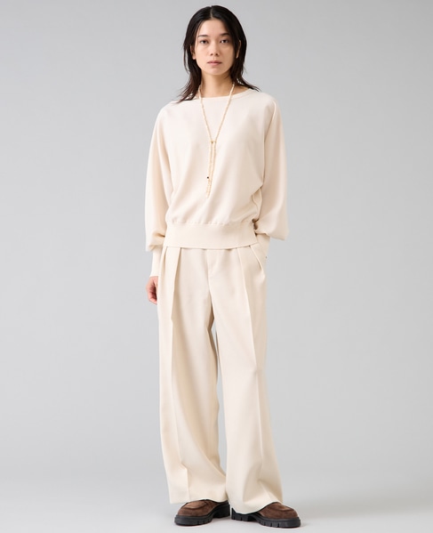 【定番】布帛コンビニットトップス 詳細画像 オフホワイト 4