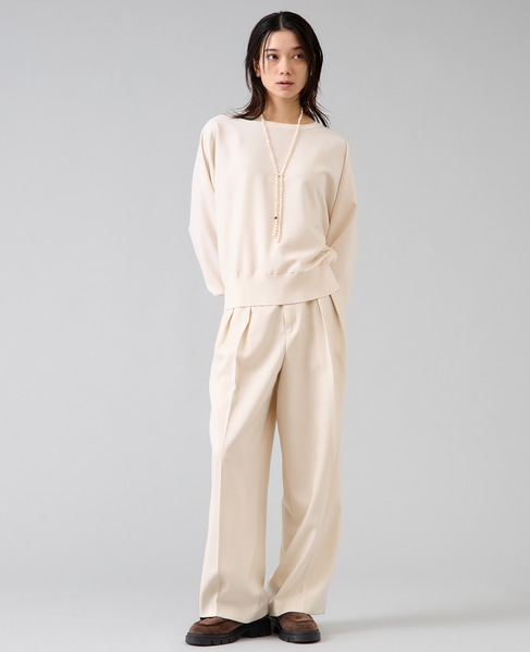 【定番】布帛コンビニットトップス 詳細画像 オフホワイト 5