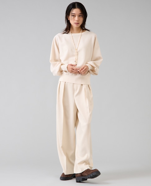 【定番】布帛コンビニットトップス 詳細画像 オフホワイト 6