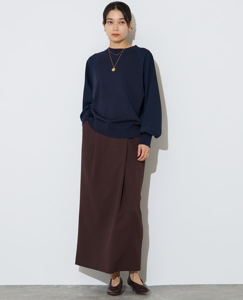 【定番】布帛コンビニットトップス 詳細画像 ネイビー 10