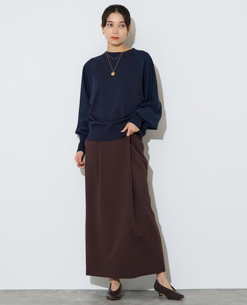 【定番】布帛コンビニットトップス 詳細画像 ネイビー 11