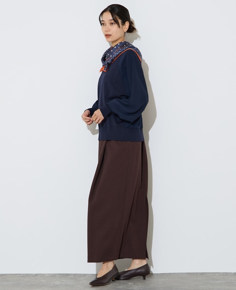 【定番】布帛コンビニットトップス 詳細画像 ネイビー 8