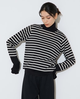 ウォッシャブルウールタートルニット