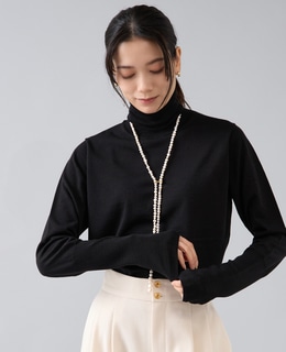 ウォッシャブルウールタートルニット