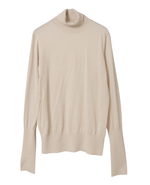 ウォッシャブルウールタートルニット 詳細画像 ベージュ 12