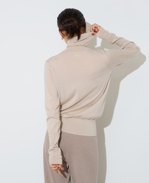 ウォッシャブルウールタートルニット 詳細画像 ベージュ 4