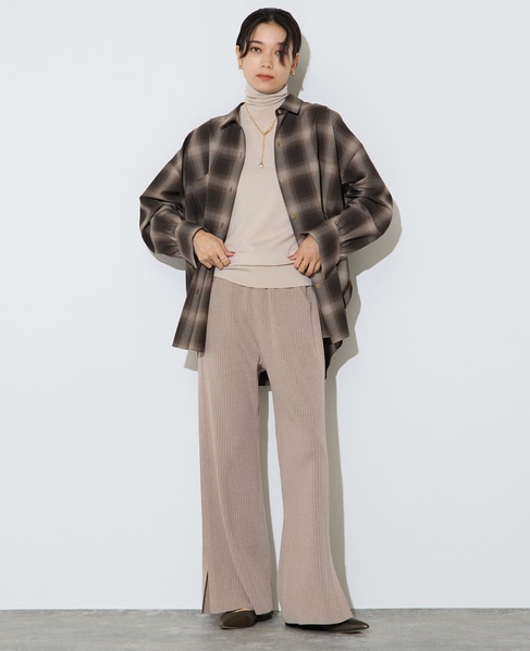 ウォッシャブルウールタートルニット 詳細画像 ベージュ 9