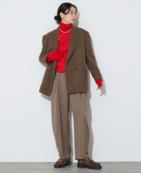 ウォッシャブルウールタートルニット 詳細画像 レッド 8