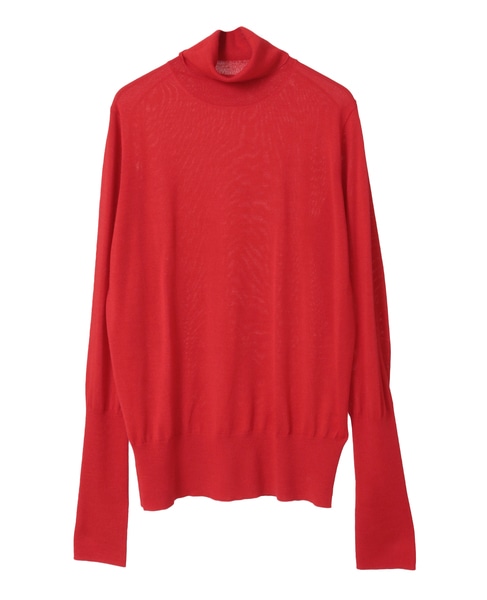 ウォッシャブルウールタートルニット 詳細画像 レッド 9