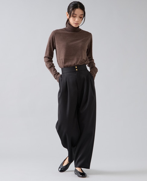 ウォッシャブルウールタートルニット 詳細画像 ブラウン 15