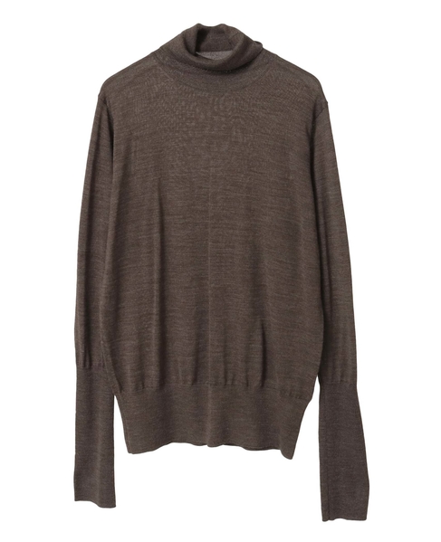 ウォッシャブルウールタートルニット 詳細画像 ブラウン 18