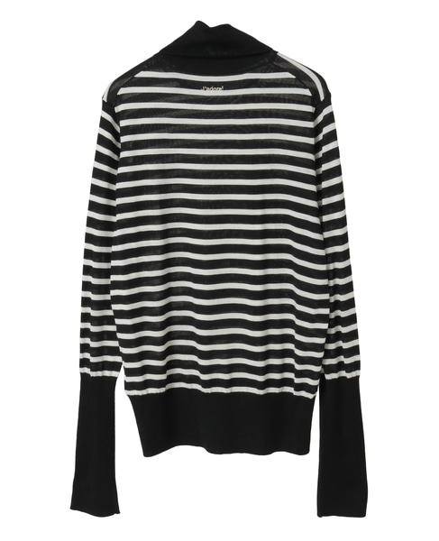 ウォッシャブルウールタートルニット 詳細画像 ボーダー 12