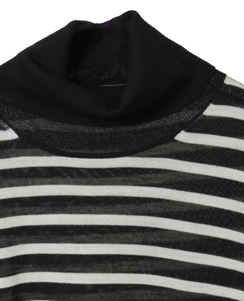 ウォッシャブルウールタートルニット 詳細画像 ボーダー 13