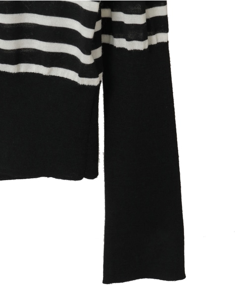 ウォッシャブルウールタートルニット 詳細画像 ボーダー 14