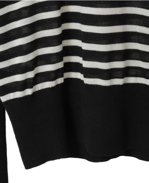 ウォッシャブルウールタートルニット 詳細画像 ボーダー 15