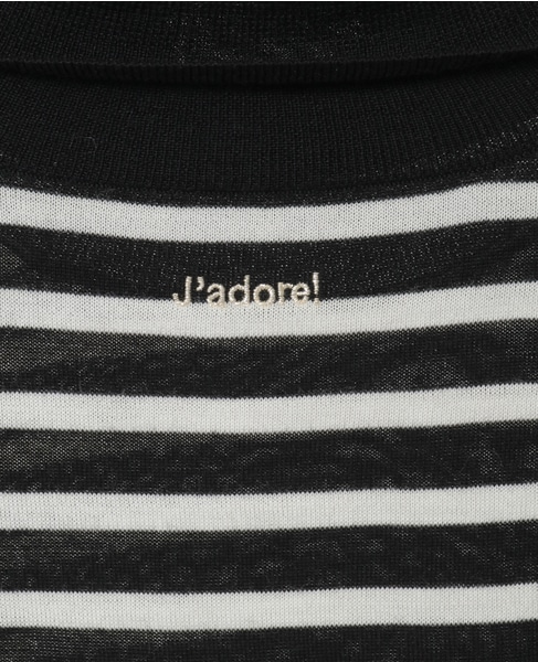 ウォッシャブルウールタートルニット 詳細画像 ボーダー 16