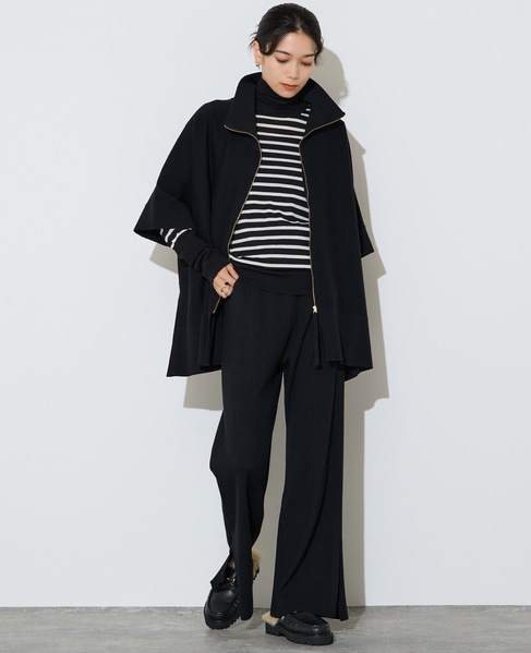 ウォッシャブルウールタートルニット 詳細画像 ボーダー 4