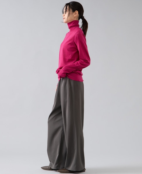 ウォッシャブルウールタートルニット 詳細画像 ピンク 6