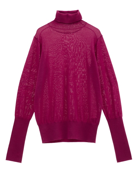 ウォッシャブルウールタートルニット 詳細画像 ピンク 9