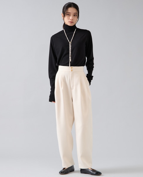 ウォッシャブルウールタートルニット 詳細画像 ブラック 3