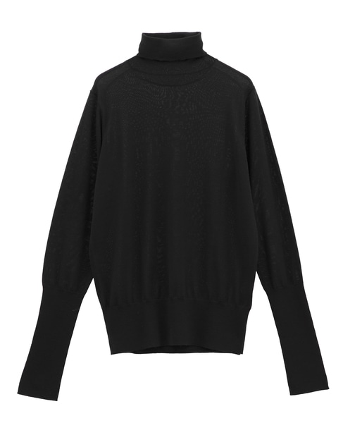 ウォッシャブルウールタートルニット 詳細画像 ブラック 6