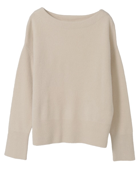 【定番】フォックスウールボートネックニット 詳細画像 ライトベージュ 15