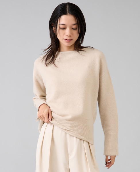 【定番】フォックスウールボートネックニット 詳細画像 ライトベージュ 2