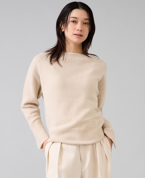 【定番】フォックスウールボートネックニット 詳細画像 ライトベージュ 3