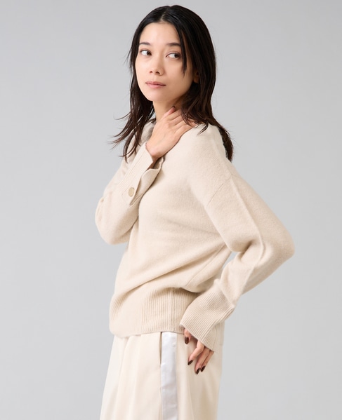 【定番】フォックスウールボートネックニット 詳細画像 ライトベージュ 5