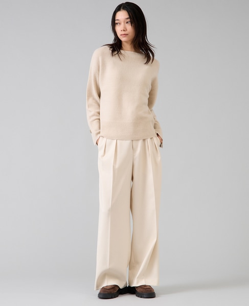 【定番】フォックスウールボートネックニット 詳細画像 ライトベージュ 8