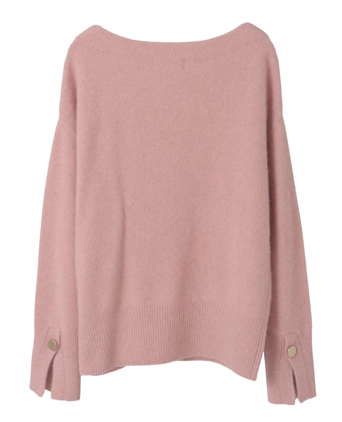 【定番】フォックスウールボートネックニット 詳細画像 ピンク 11