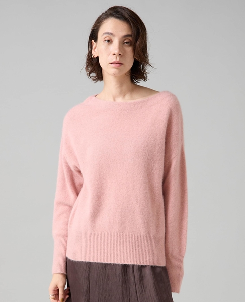 【定番】フォックスウールボートネックニット 詳細画像 ピンク 3